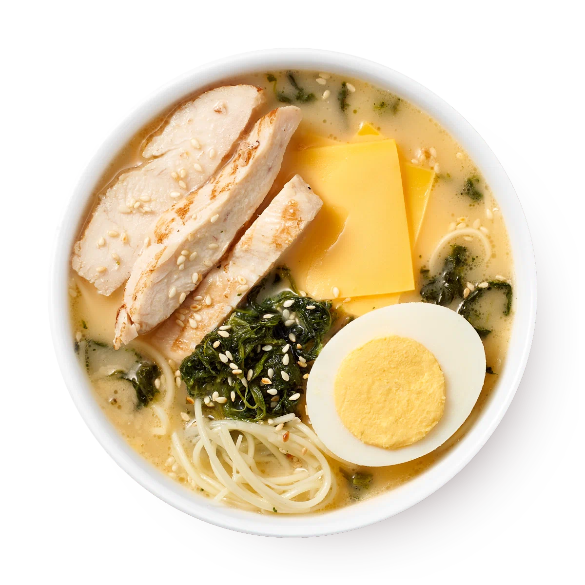 Рамен сырный с курицей