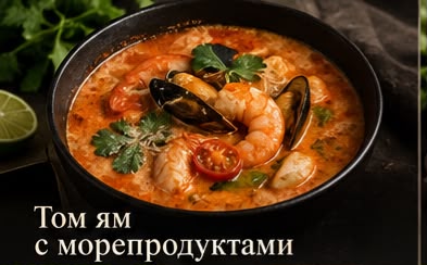 Том ям с морепродуктами