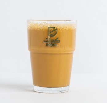 Karak with Glass cup - كرك في كوب زجاجي